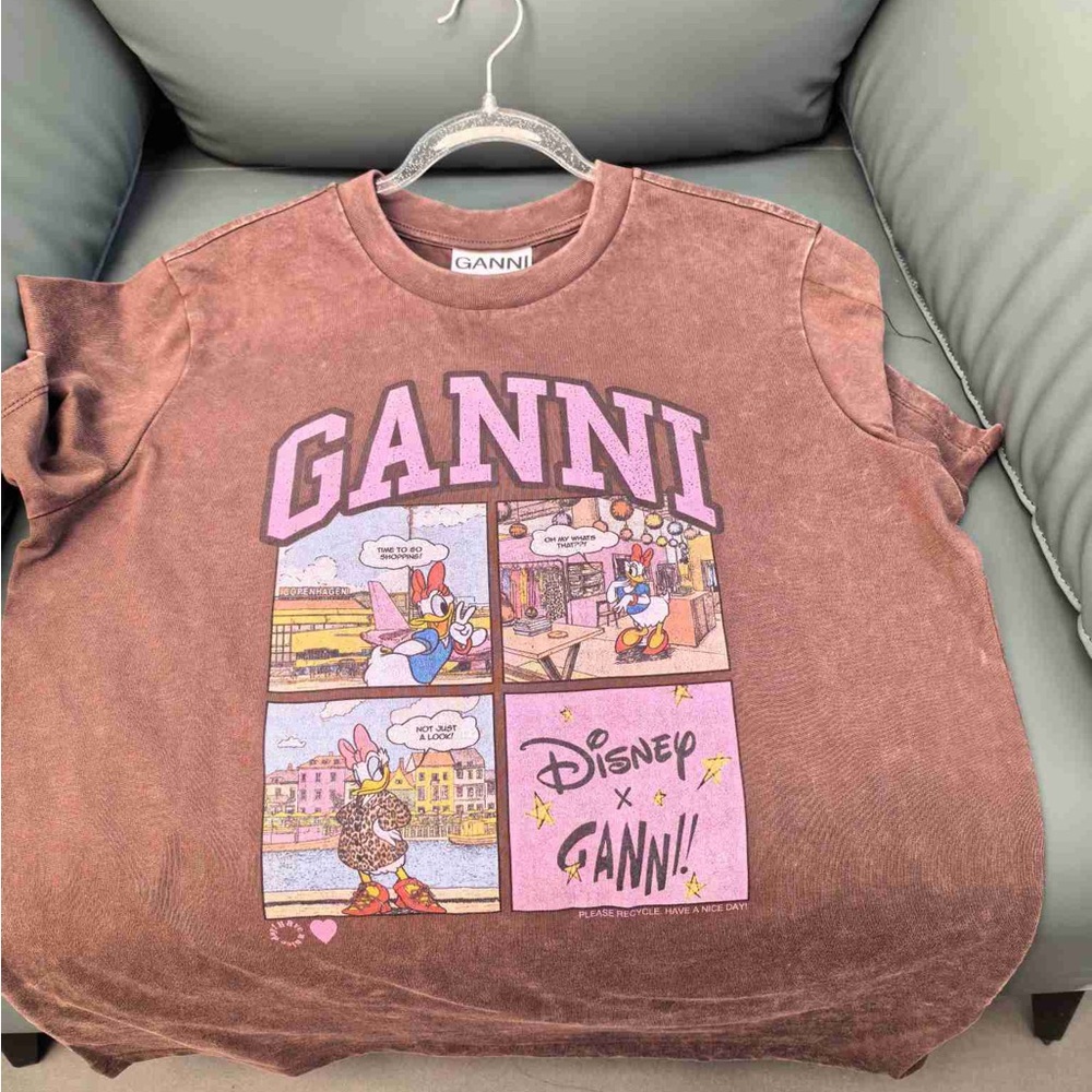 GANNI x Disney Daisy Brown Graphic Tee - Picture 3 of 7